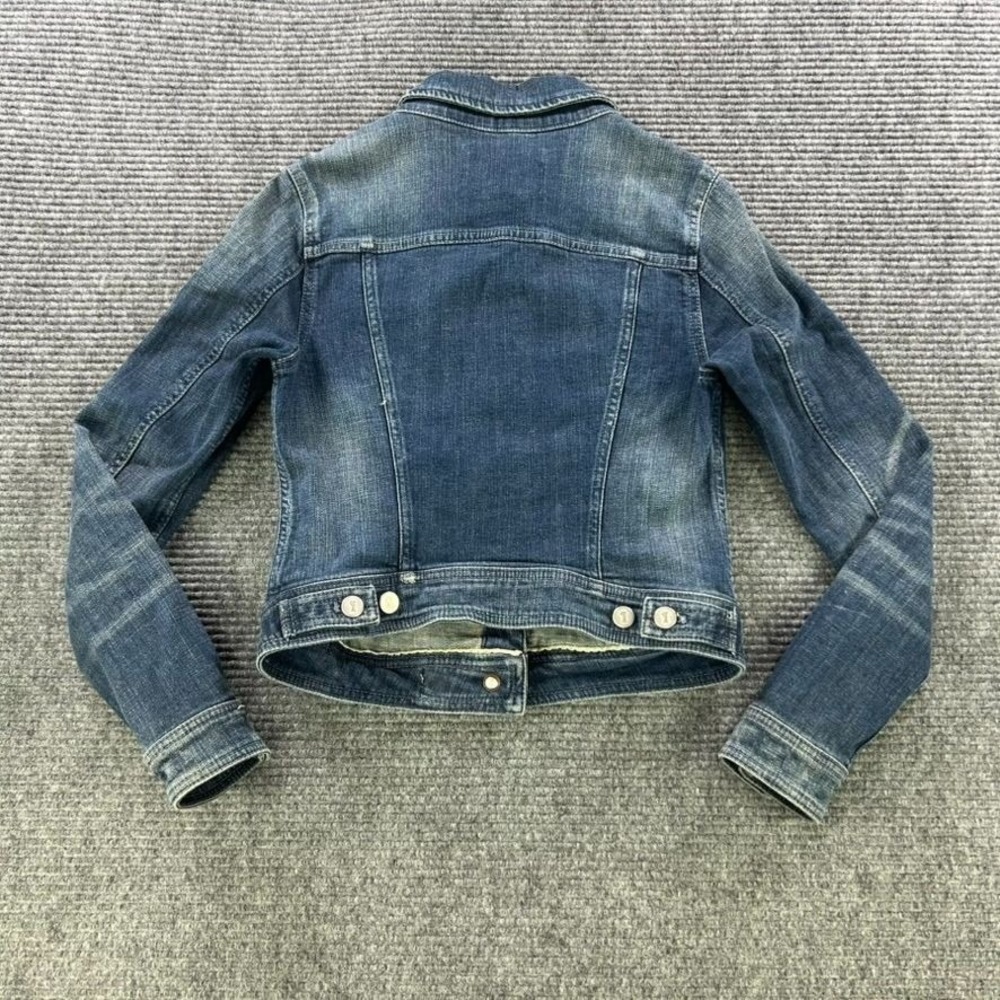 Anthropologie Pilcro The Letterpress Button Up Denim Trucker Jacket Womens Small - Picture 2 of 12